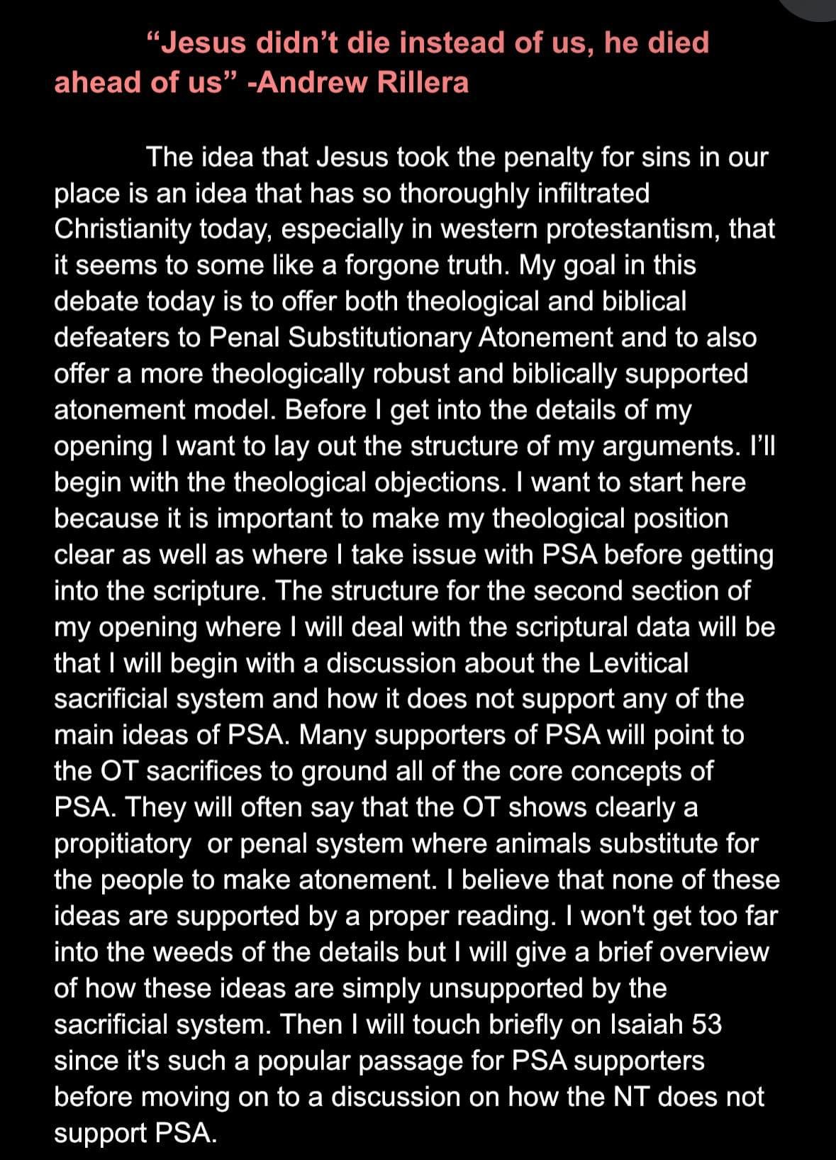 Penal Substitution Atonement Psa The Secular Frontier
